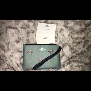 Coach Flamingo Wristlet